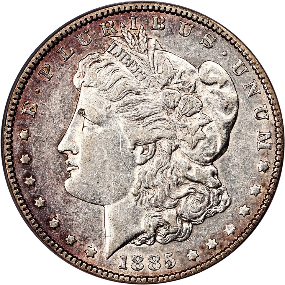 image for: 1885 $1 PCGS XF45 (VAM-1C, Pitted Reverse)