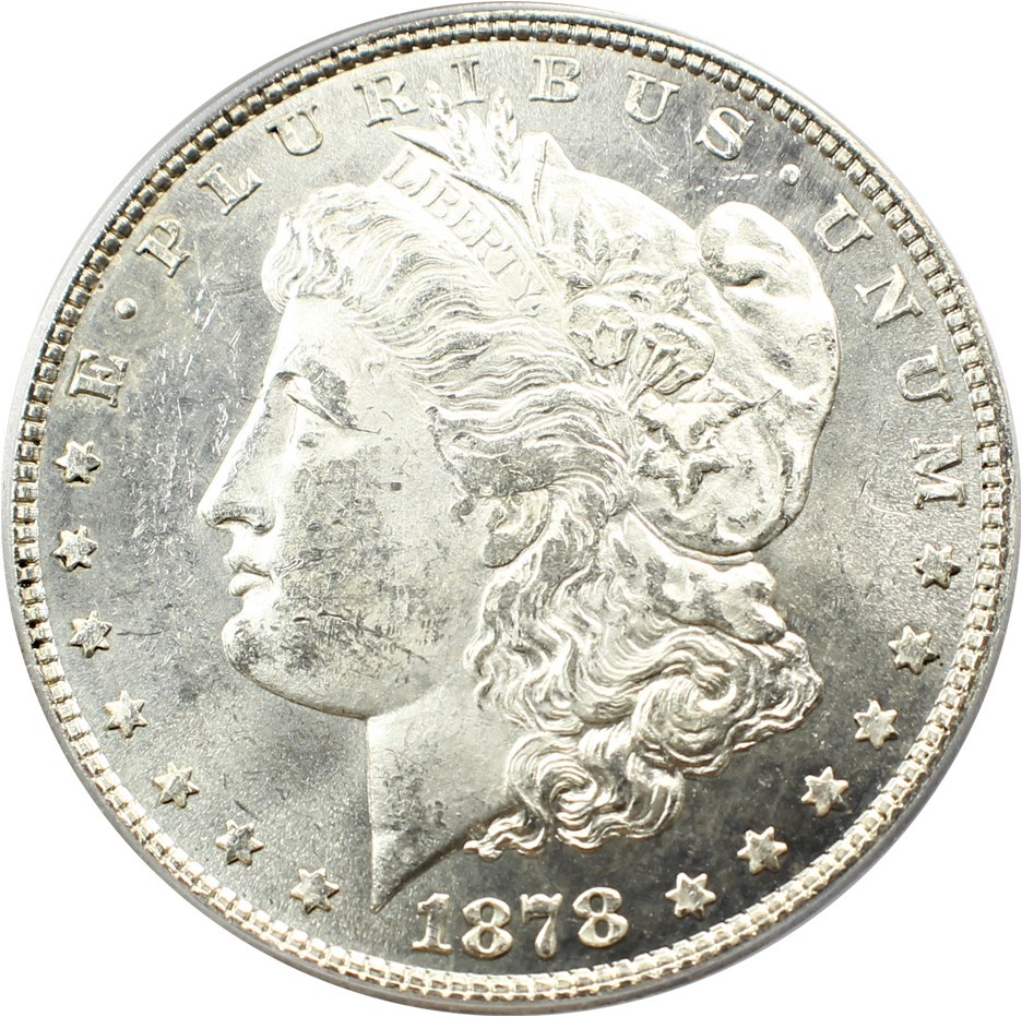 image for: 1878 8TF $1 PCGS/CAC MS62 (VAM-23, Crazy Lips)