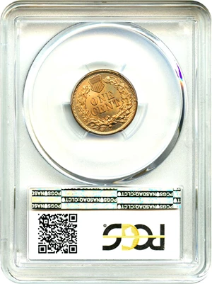 image for: 1860 1c PCGS/CAC MS66 (Pointed Bust)