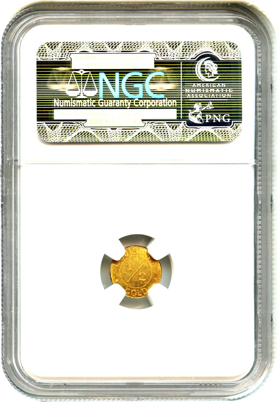 image for: 1904 Louisiana Purchase Expo Gold Token 1/2 Gold Token NGC MS64 PL