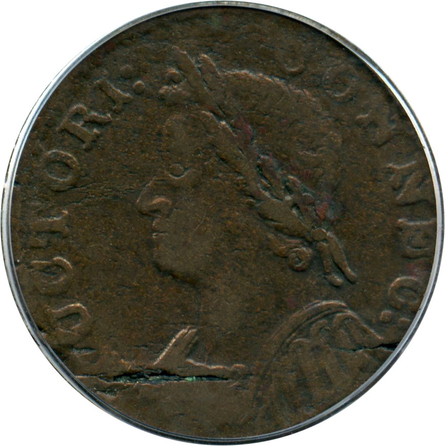 image for: 1786 Connecticut PCGS VF30 BN (Mailed Bust Left)