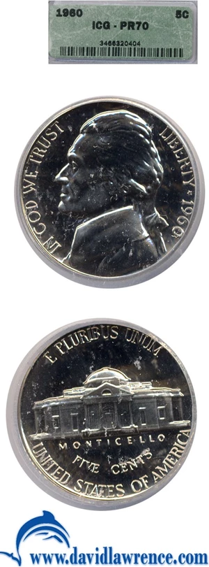 image for: 1960 5c ICG Proof 70