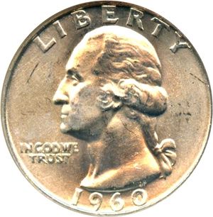 image for: 1960-D 25c NGC MS66