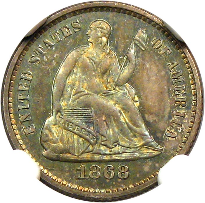 image for: 1868 H10c NGC Proof 65