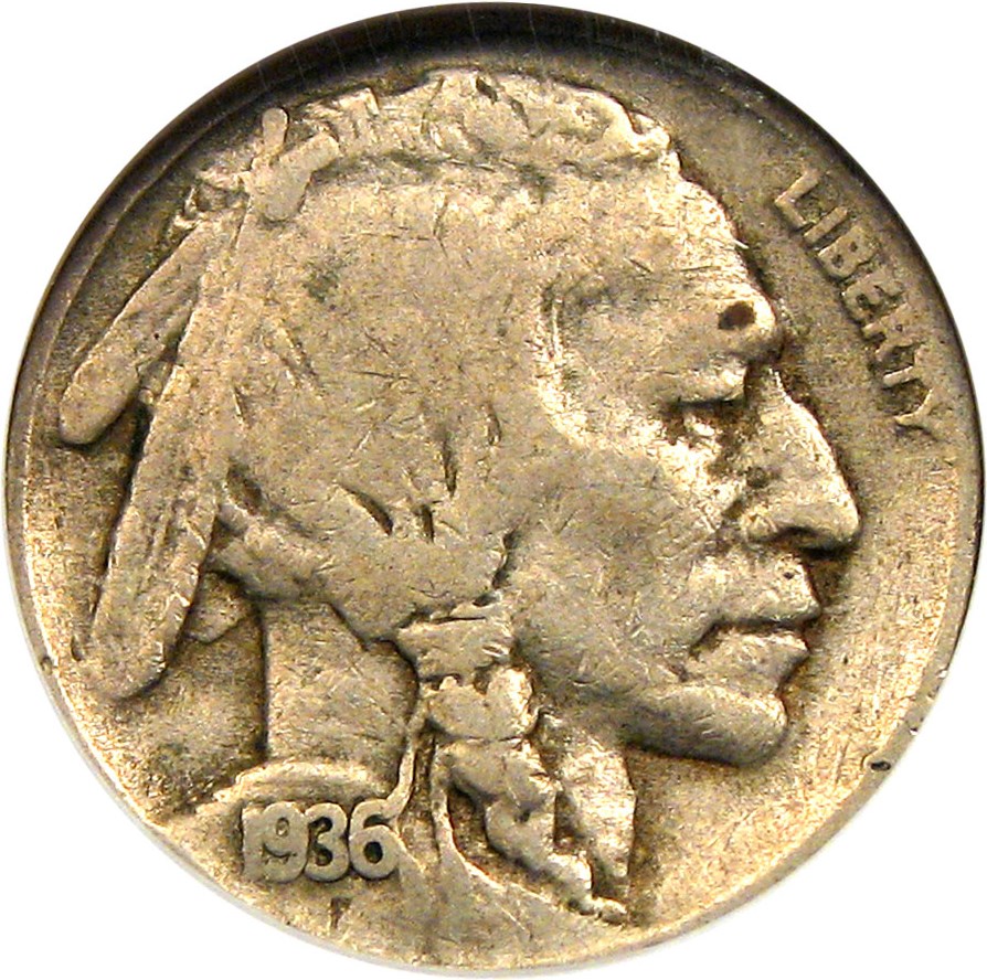 image for: 1936-D 5c NGC F12 (3 1/2 Legs, FS-019)