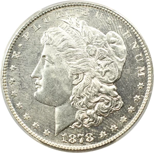 image for: 1878 7/8TF $1 PCGS/CAC MS63 DMPL (Strong)