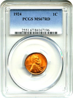 image for: 1924 1c PCGS MS67 RD