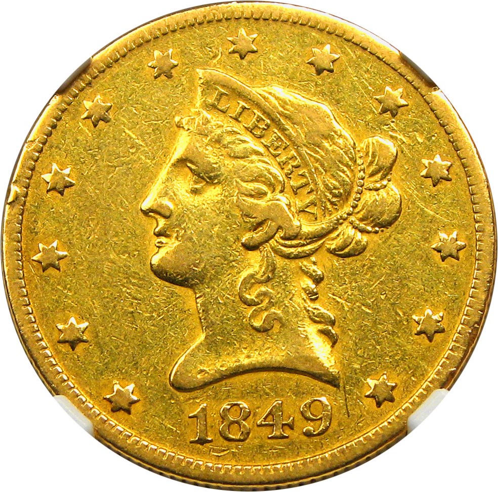 image for: 1849-O $10 NGC XF40