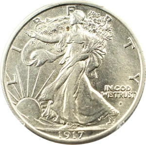 image for: 1917-S Obverse 50c PCGS XF Details (Cleaned, Mintmark Obverse)