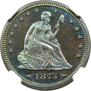 image for: 1873 25c NGC Proof 66+ (Arrows)