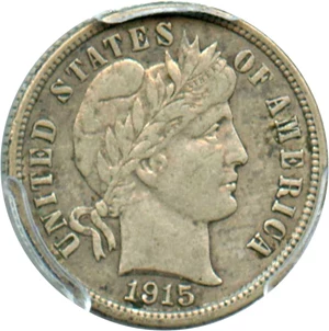 image for: 1915-S 10c PCGS VF35