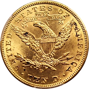image for: 1906-D $10 PCGS AU Detail (Cleaned)