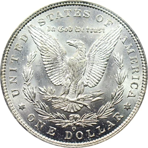 image for: 1887-O $1 PCGS MS63 (VAM-2, Double 1 Triple 7)