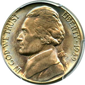 image for: 1939-S 5c PCGS MS66 (Reverse of 1938)