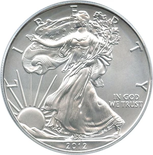 image for: 2012-W Silver Eagle $1 PCGS MS69 (Burnished)