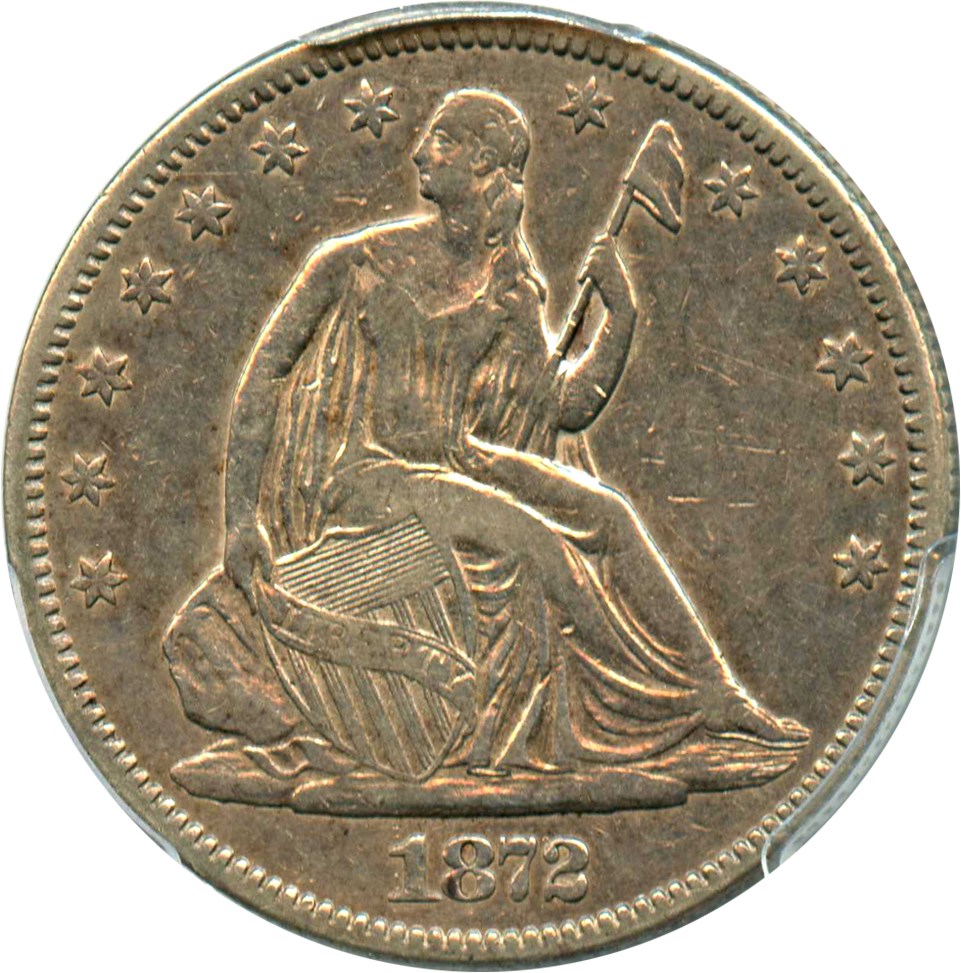 image for: 1872 50c PCGS VF30