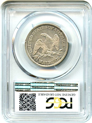 image for: 1863 50c PCGS XF Details (Repaired)