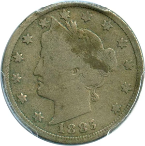 image for: 1885 5c PCGS VG Details (Env. Damage)