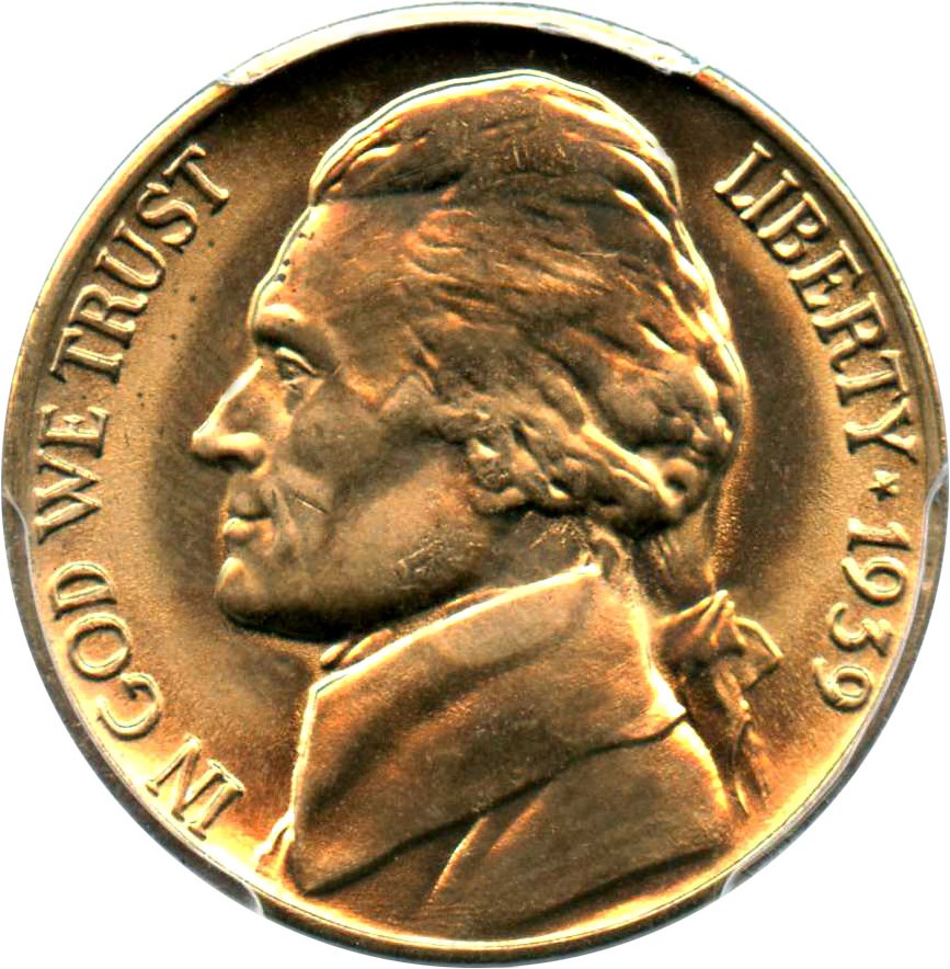 image for: 1939-D 5c PCGS MS66+ (Reverse of 1938)