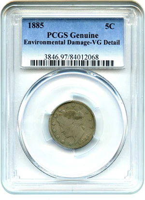 image for: 1885 5c PCGS VG Details (Env. Damage)