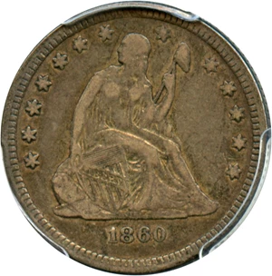 image for: 1860-O 25c PCGS VF20