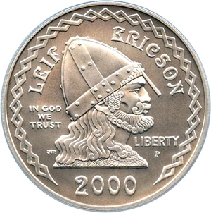 image for: 2000-P Leif Ericson $1 PCGS MS70