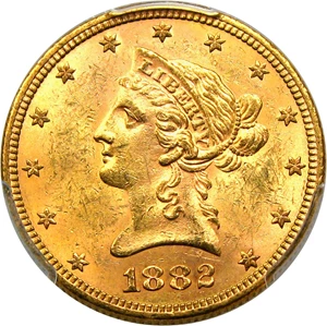 image for: 1882-S $10 PCGS MS62