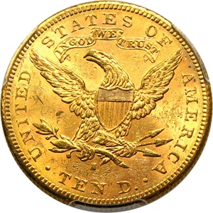 image for: 1882-S $10 PCGS MS62