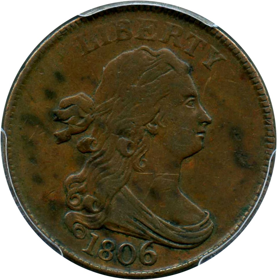 image for: 1806 1/2c PCGS VF35 (Large 6, Stems)