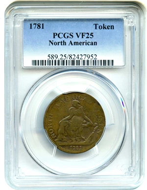 image for: 1781 North American Token PCGS VF25