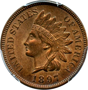 image for: 1897 1c PCGS MS63 RB