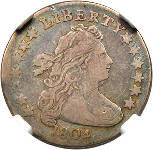 image for: 1804 10c NGC VF20 (14 Stars Reverse, JR-2)