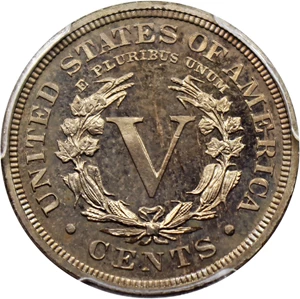 image for: 1895 5c PCGS Proof 65 CAM