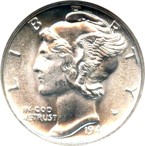image for: 1942-S 10c NGC MS66