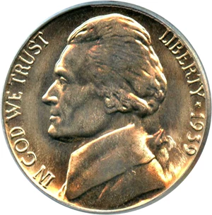 image for: 1939-S 5c PCGS MS66 (Reverse of 1938)