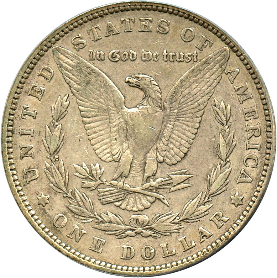 image for: 1880 $1 PCGS/CAC XF45 (VAM-7, 8/7, Crossbar)