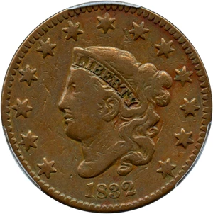image for: 1832 1c PCGS F12 (Medium Letters)