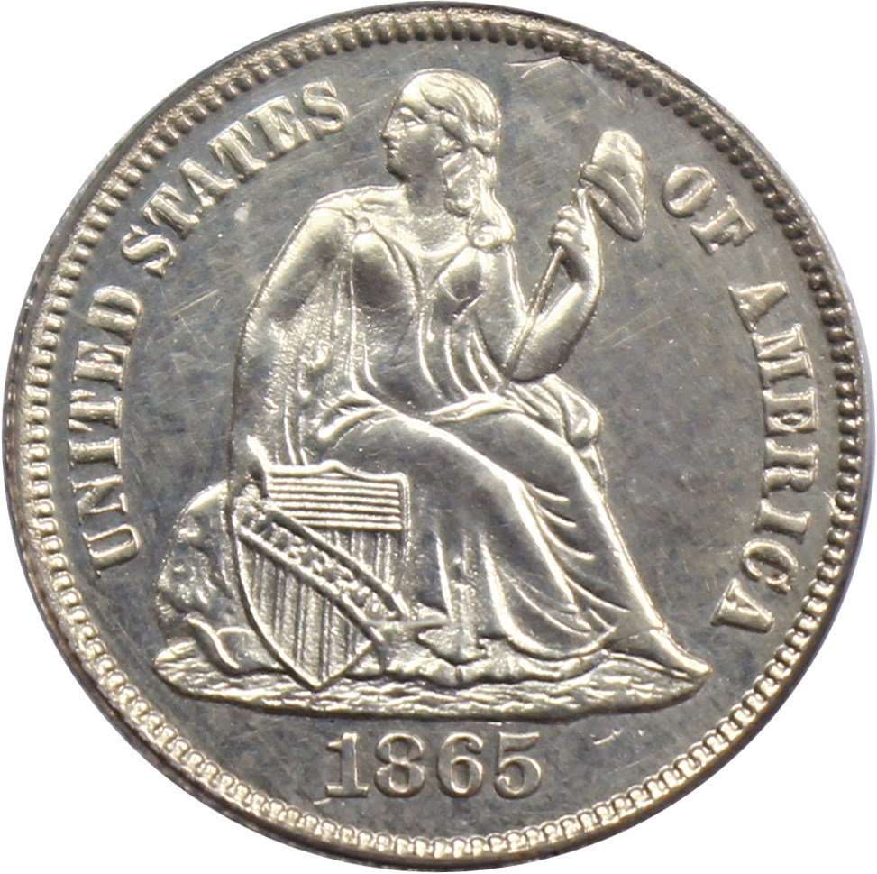 image for: 1865 10c PCGS Proof 60 (OGH)
