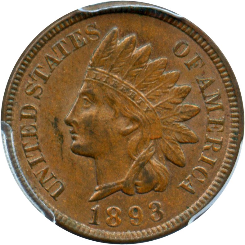 image for: 1893 1c PCGS MS63 BN