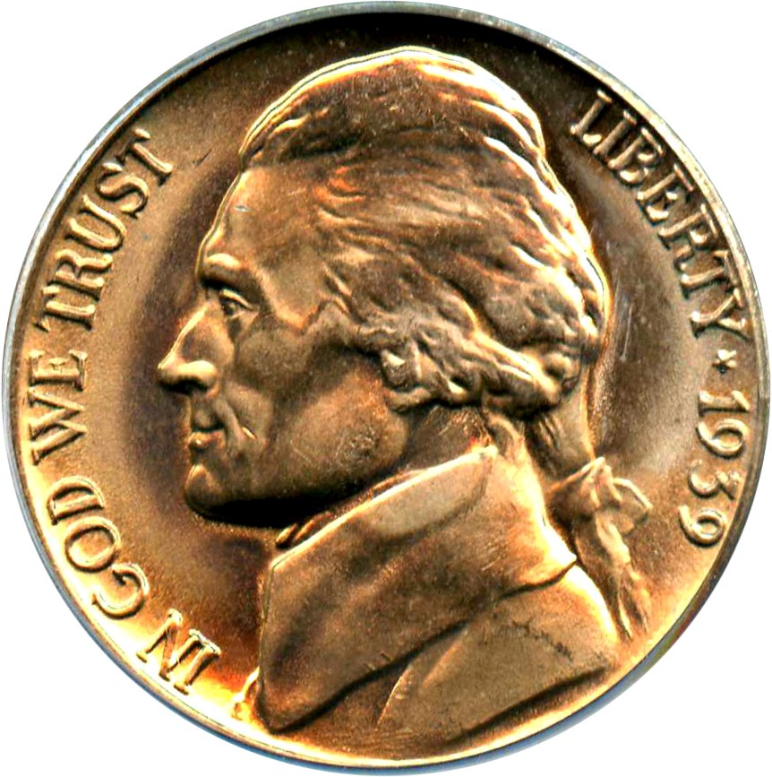 image for: 1939-D 5c PCGS MS66 (Reverse of 1938, OGH)