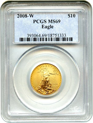 image for: 2008-W $10 Gold Eagle PCGS MS69