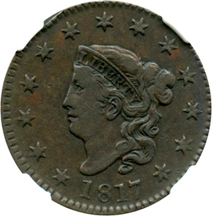 image for: 1817 1c NGC VF30 (13 Stars)