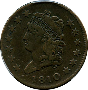 image for: 1810 1c PCGS F12