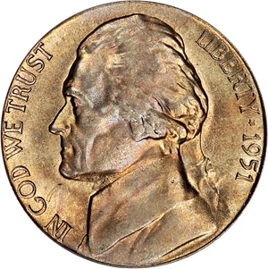 image for: 1951-S 5c PCGS MS66