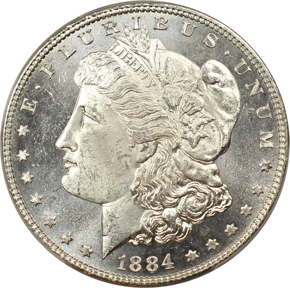 image for: 1884 $1 PCGS/CAC MS64 PL