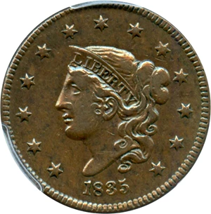image for: 1835 1c PCGS XF45 (Head of 1836)