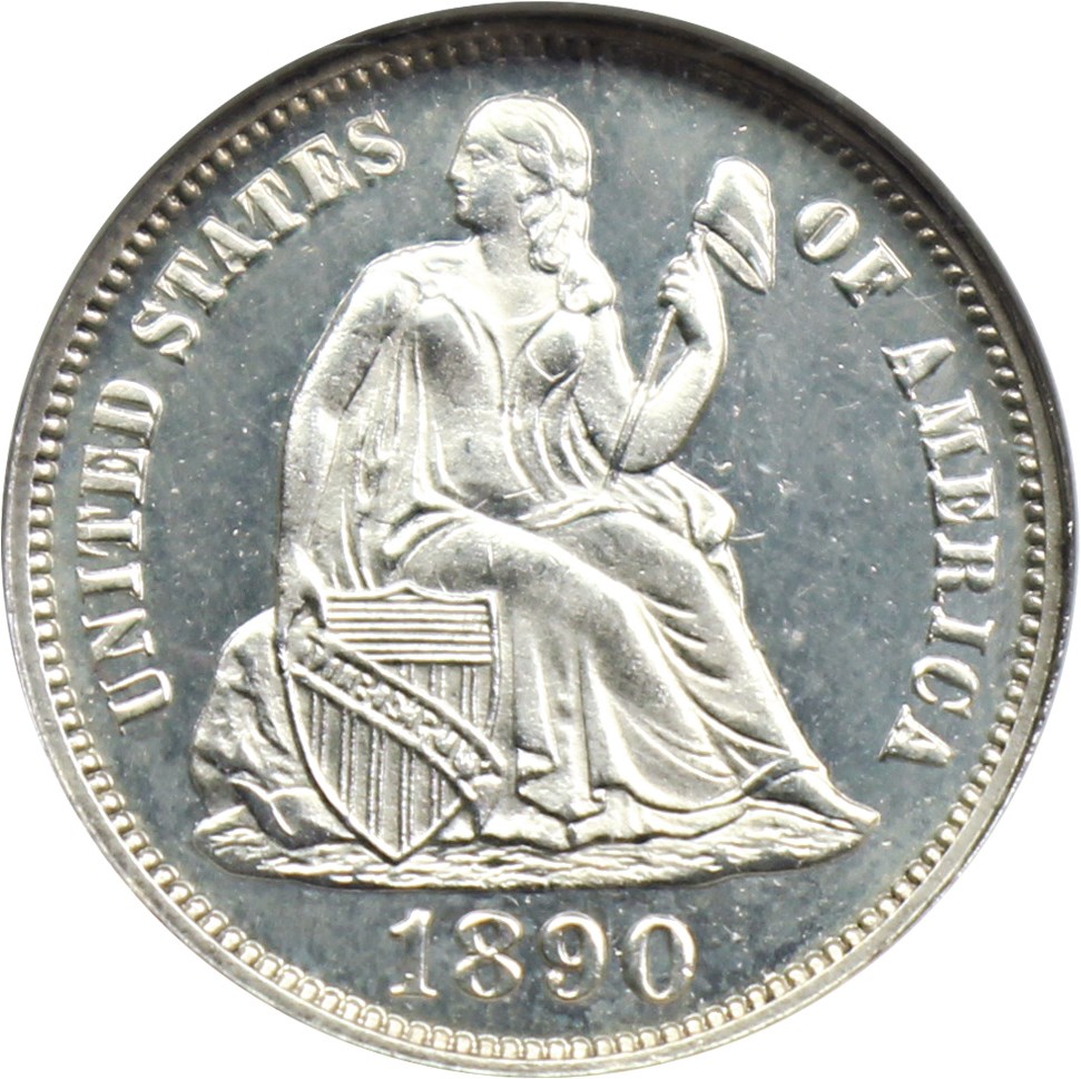 image for: 1890 10c NGC Proof 65 CAM