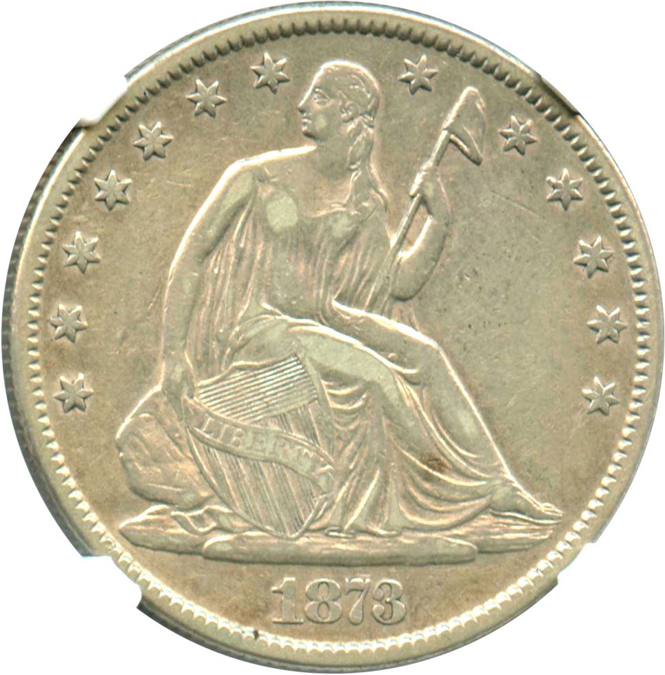 image for: 1873 50c NGC VF35 (Closed 3, No Arrows)