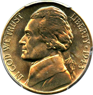 image for: 1943-D 5c PCGS MS67