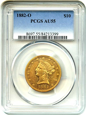 image for: 1882-O $10 PCGS AU55